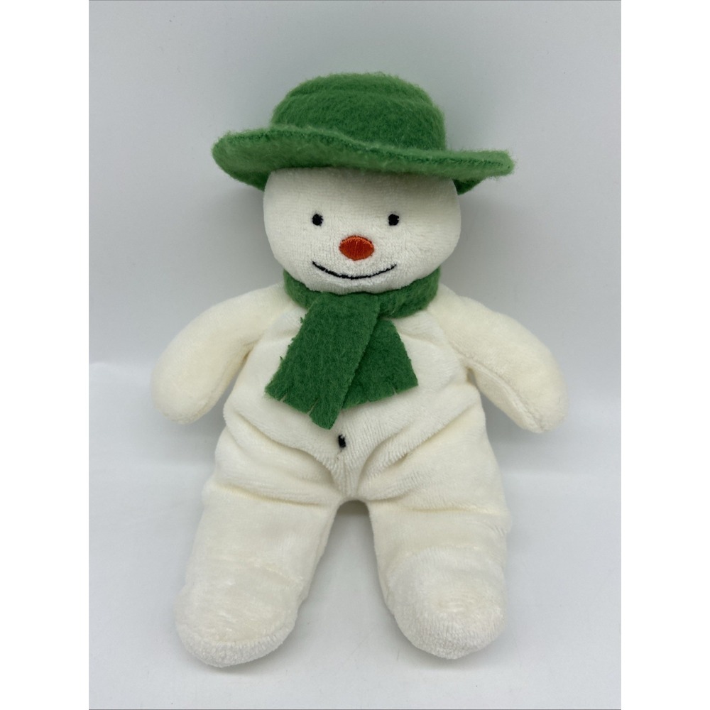 Eden Mini The Snowman Raymond Briggs Green Hat & Scarf 8"